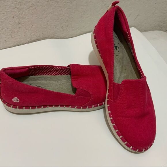 Cloudsteppers by Clarks Step Glow Slip Pink Canvas Loafer Flats Shoes Womens 5M - Picture 4 of 10